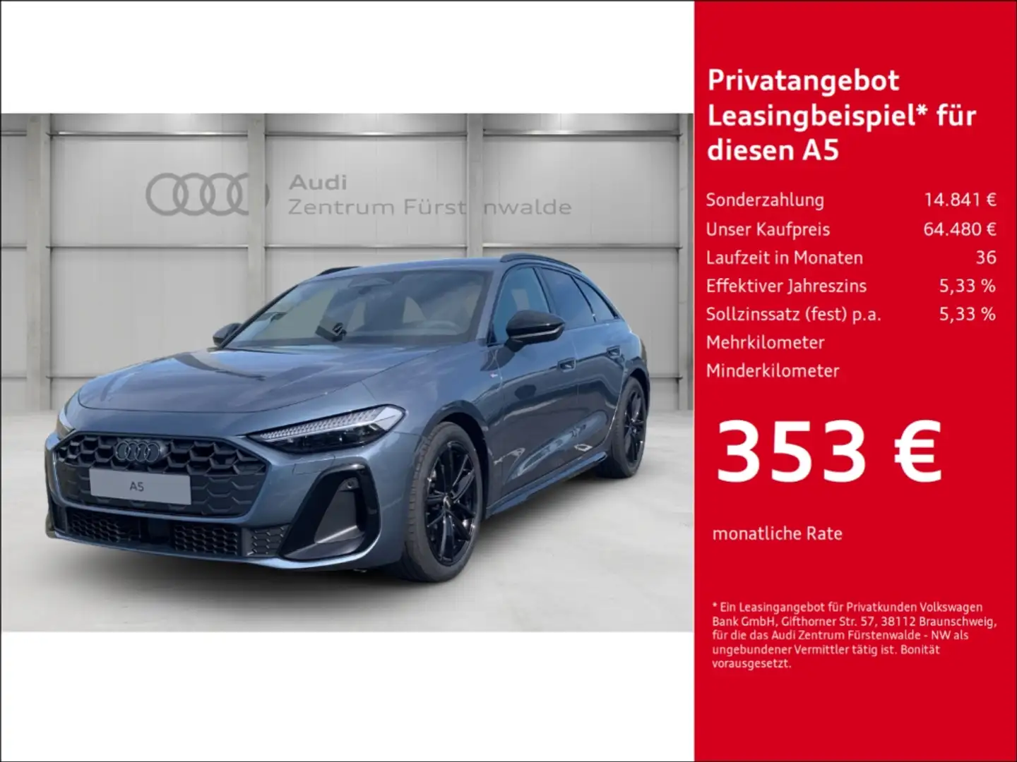 Audi A5 Avant TFSI quattro Stronic+B&O+TechPlus+SLine Blauw - 1