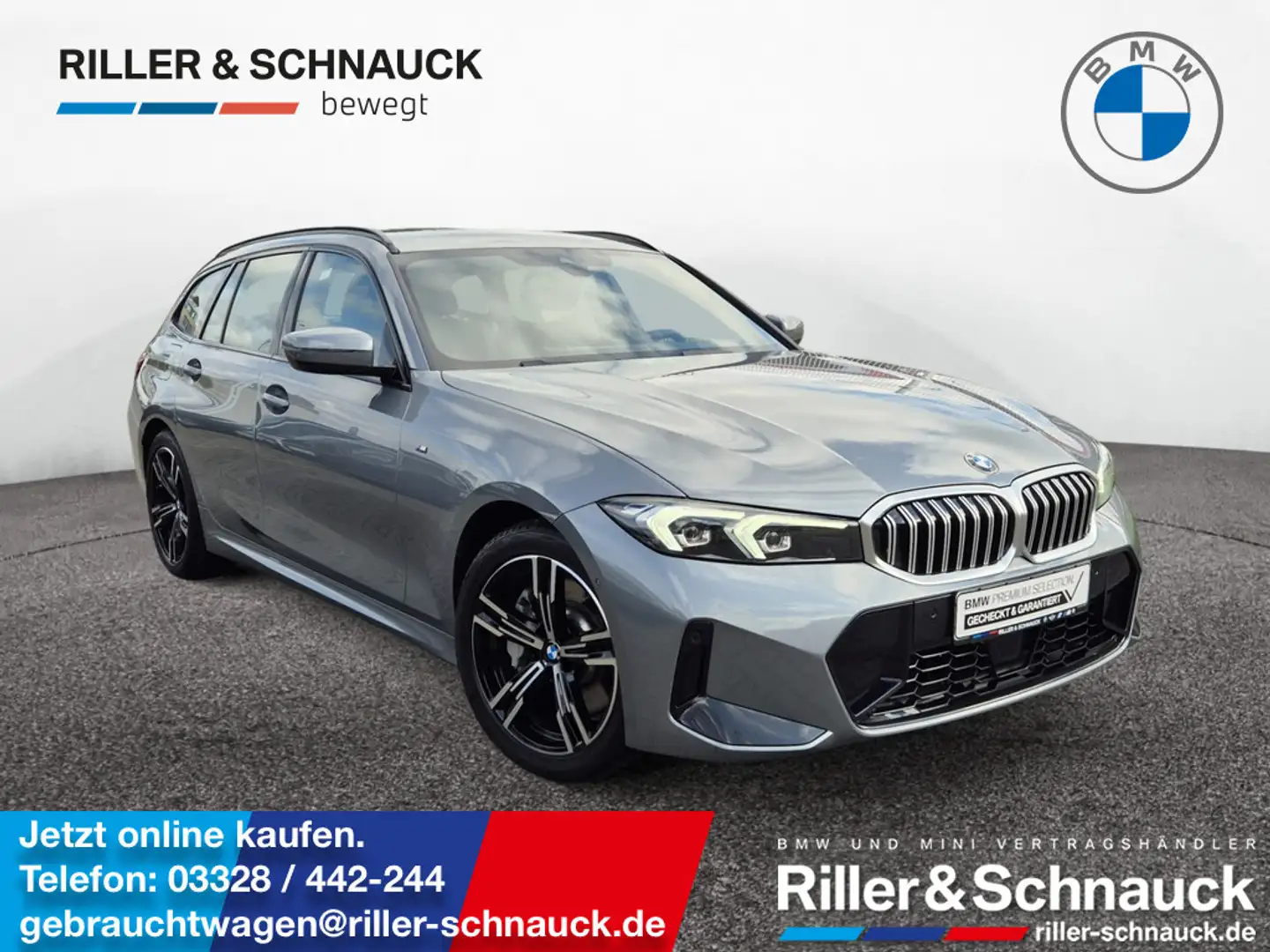 BMW 330 i Touring xDrive M Sport ACC+KAM+LED+NAVI+ Grau - 1
