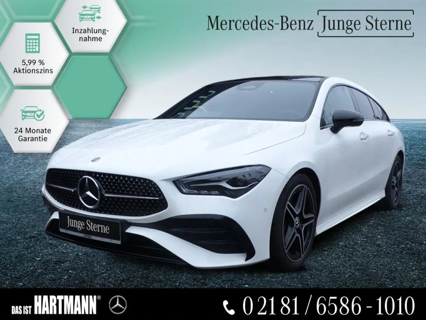 Mercedes-Benz CLA 200 SB AMG+NIGHT+PANO+AMBIENTE+RF-KAMERA+LED Biały - 1