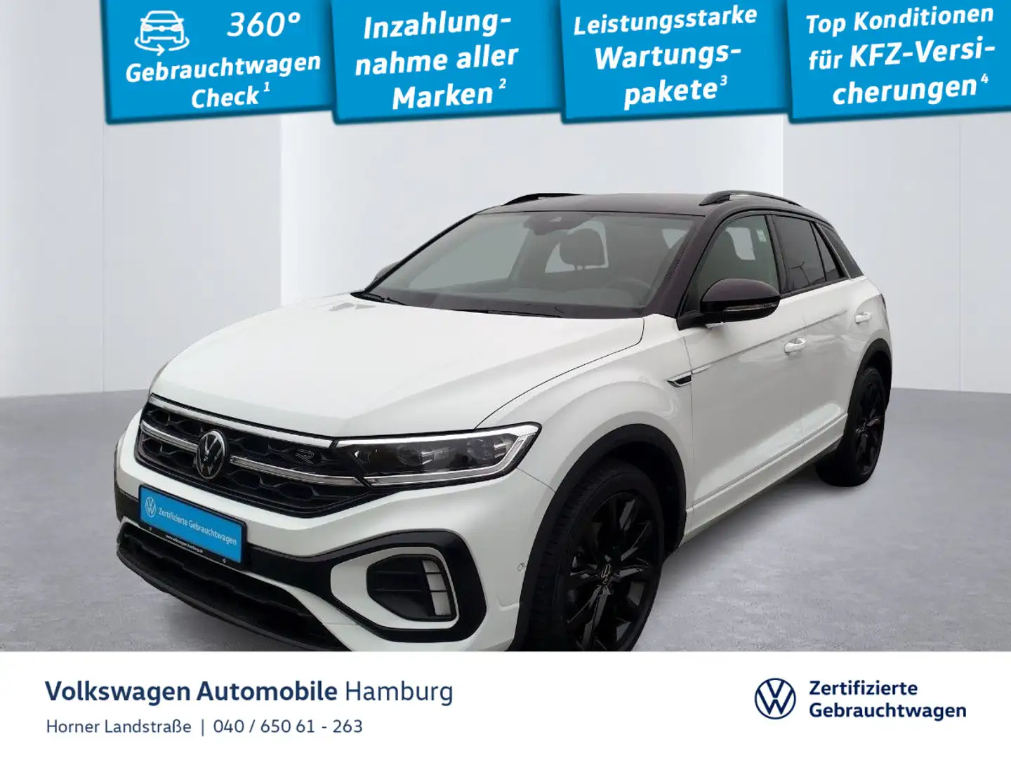 Volkswagen T-Roc R-Line 1.5 TSI DSG Matrix-LED Sitzheizung Blanc - 1
