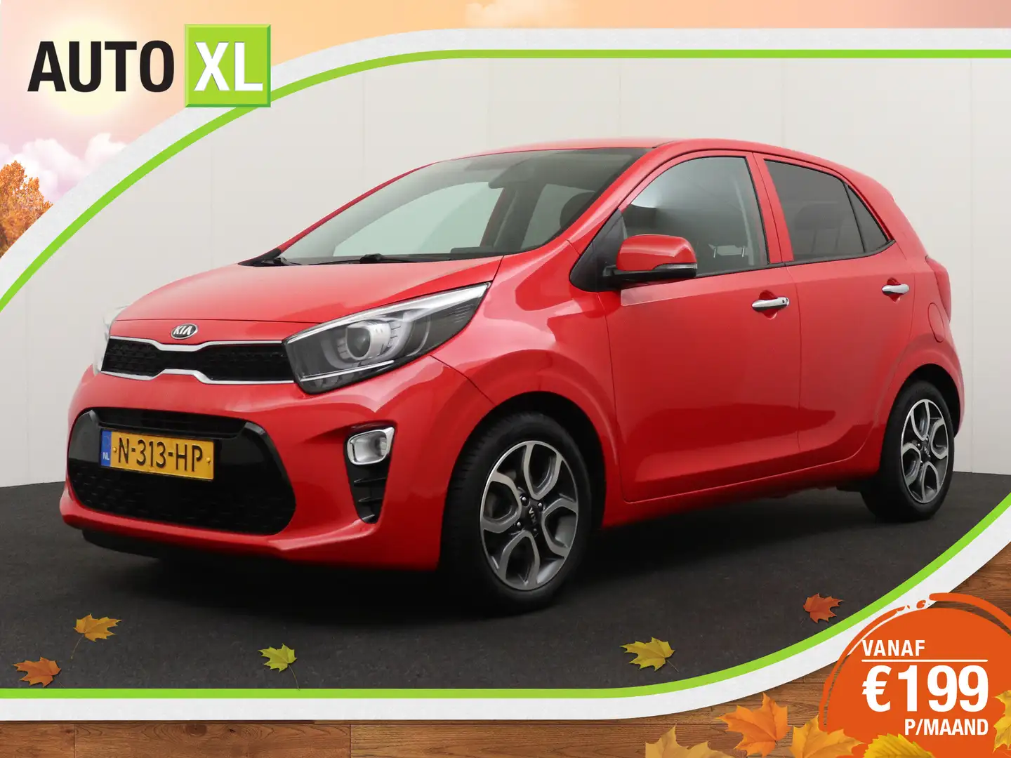 Kia Picanto 1.0 DPi DynamicPlusLine 5p Camera Carplay Navi Cru Rood - 1