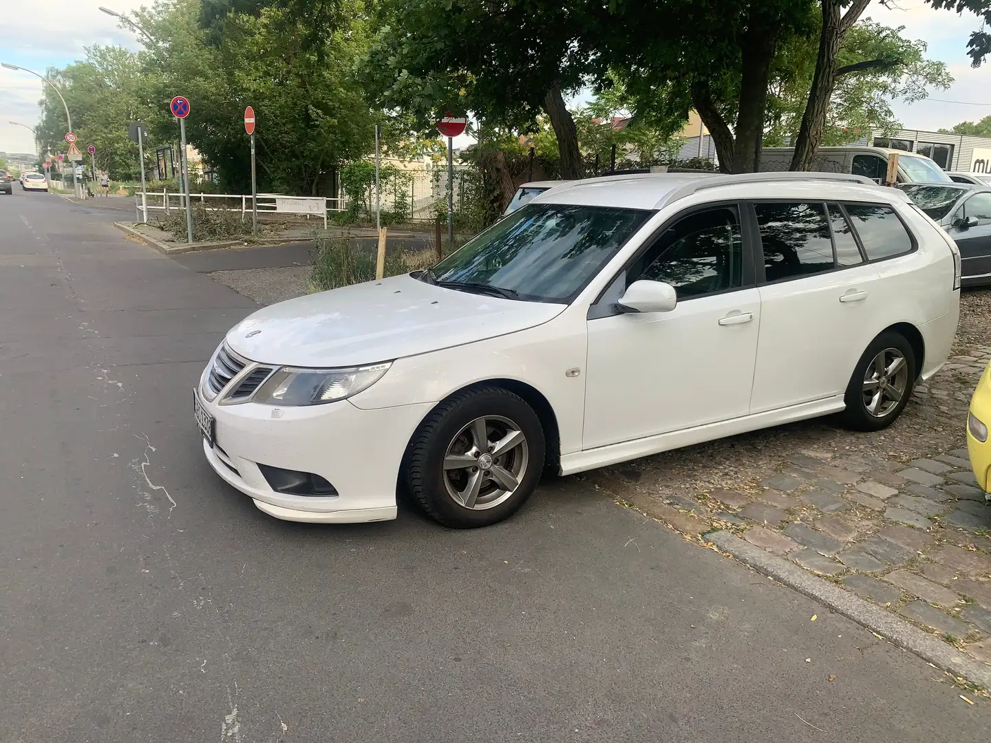 Saab 9-3 Linear Sport+1Hand+Ledeir+Klima+TÜV ist Neu Weiß - 2