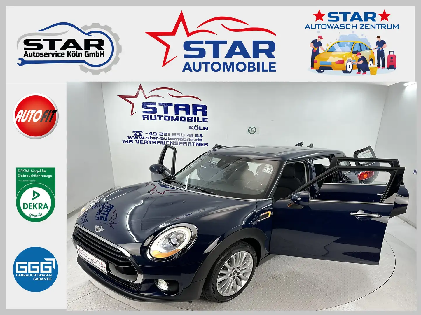 MINI Cooper D Clubman CooperD Clubman Pepper*2.0D-110KW*LED*PDC*P.DACH* Blu/Azzurro - 1