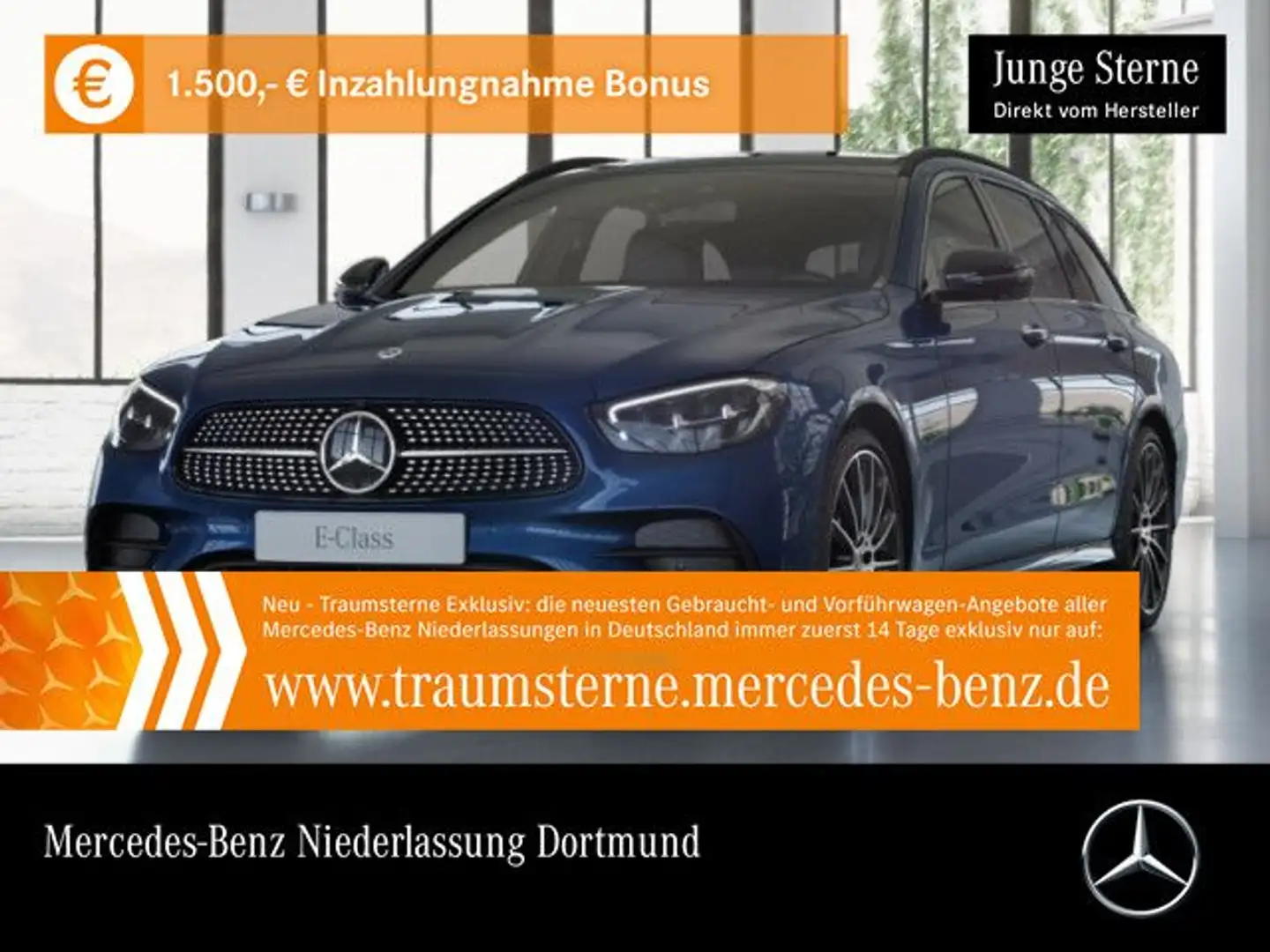 Mercedes-Benz E 450 T 4M AMG+NIGHT+PANO+360+AHK+LED+FAHRASS+20" Azul - 1