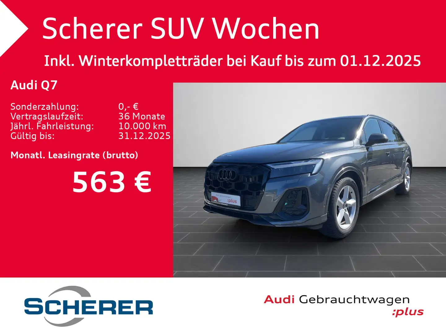 Audi Q7 45 TDI quattro S line tiptronic MATRIX AHK HU Grau - 1