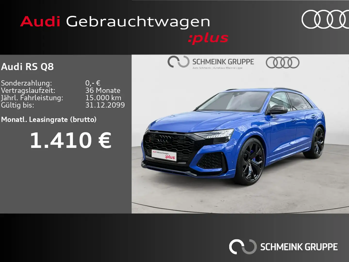 Audi RS Q8 tiptronic Exclusive Keramik B&O 305km/h Blau - 1