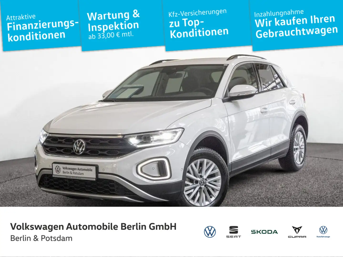 Volkswagen T-Roc 1.0 TSI Life Navi LED Park-Assist Sitzhzg. Blanc - 1