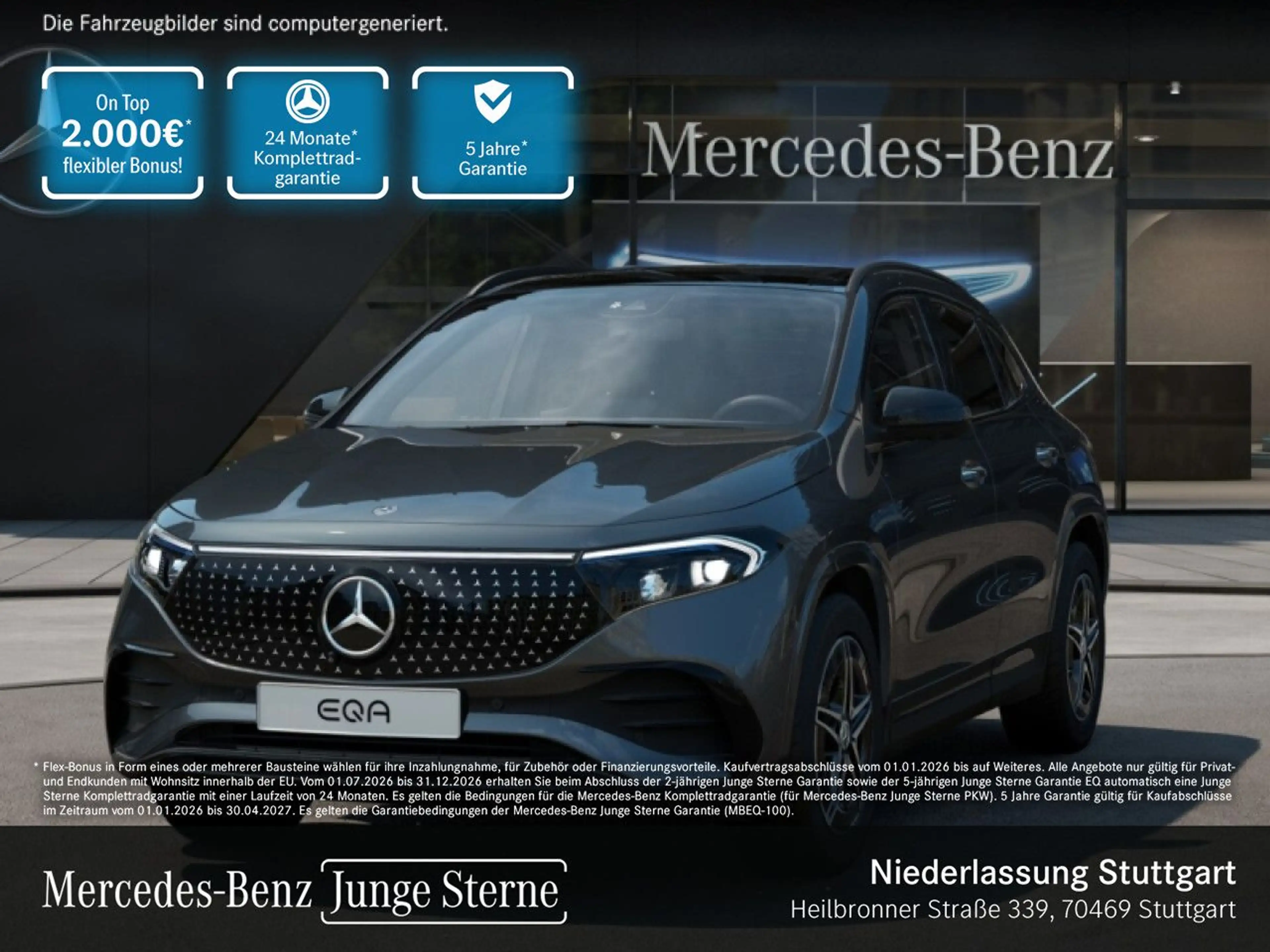Mercedes-Benz EQA 250 AMG+NIGHT+PLUS-PAKET+AHK+PANO+360+MEMORY