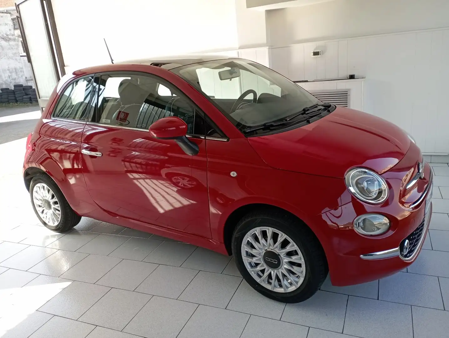Fiat 500 500 1.2 Lounge 69cv - NEO PATENTATO Červená - 1