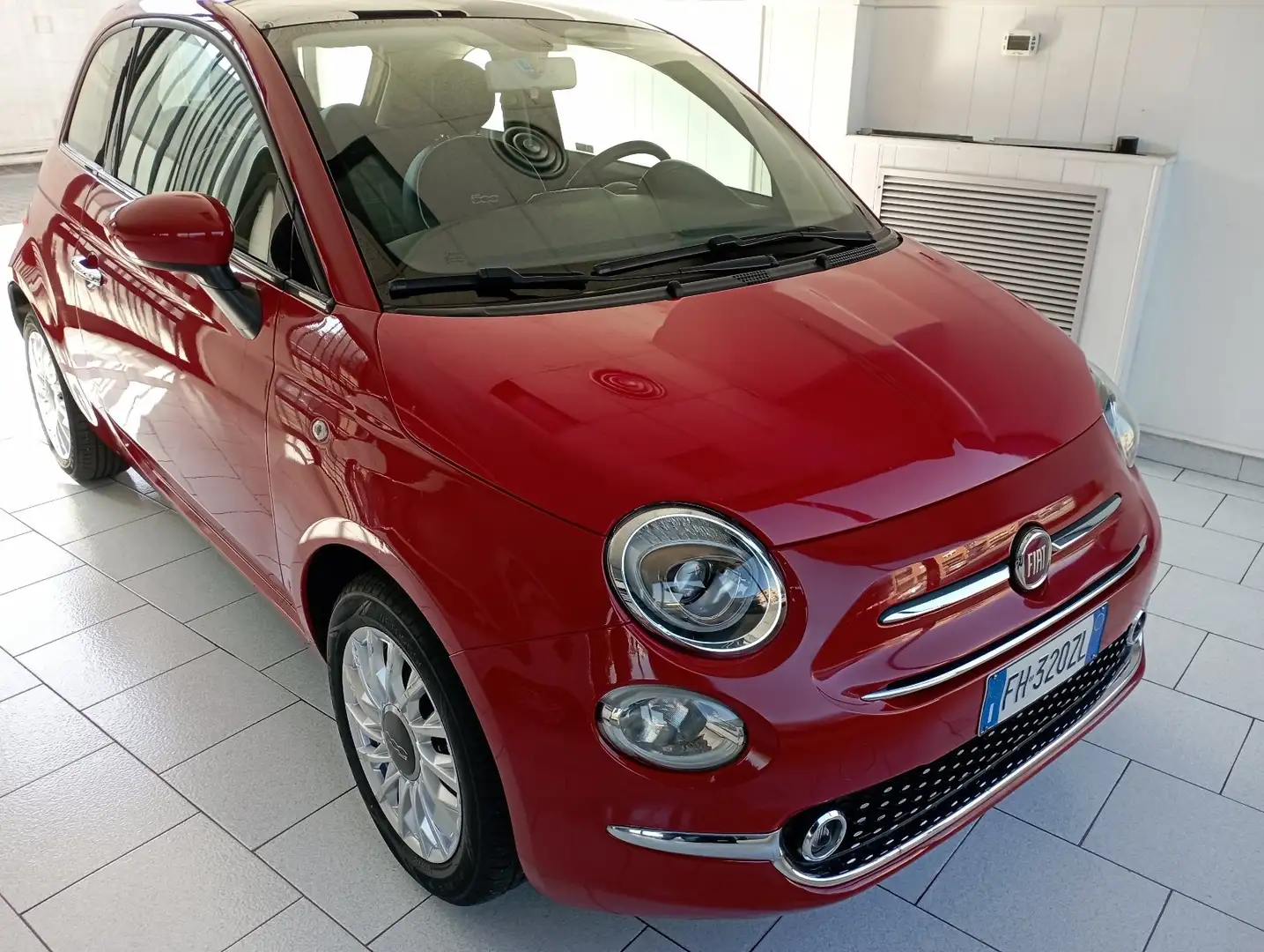 Fiat 500 500 1.2 Lounge 69cv - NEO PATENTATO Červená - 2