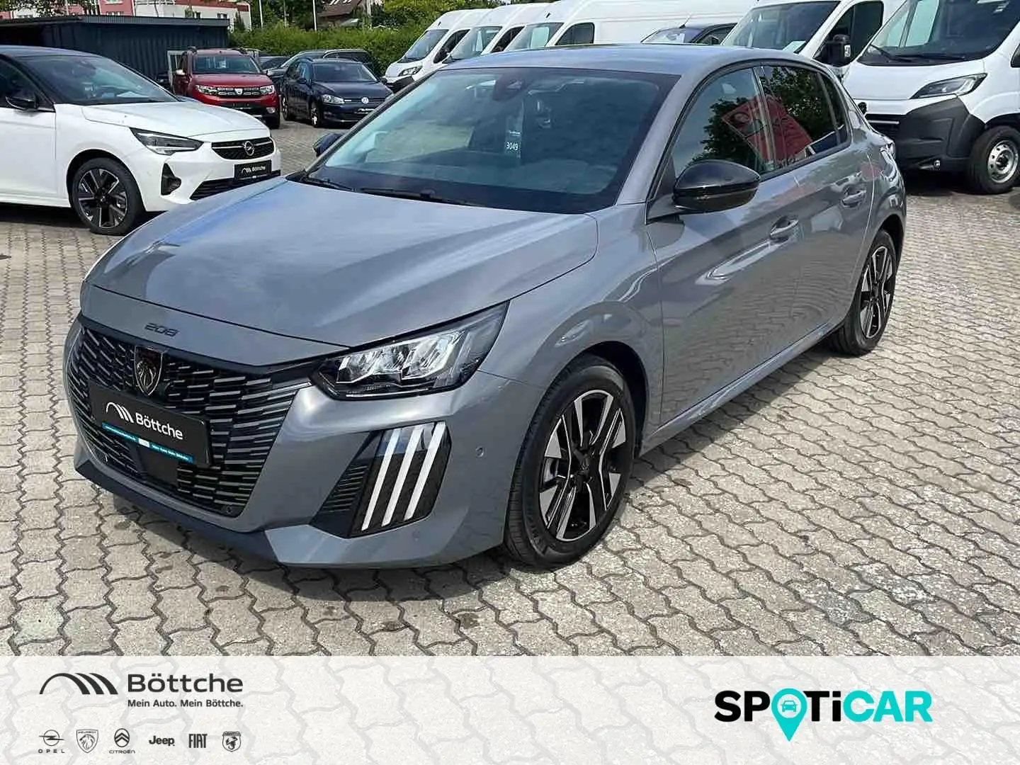 Peugeot 208 Hybrid 100 Allure Gris - 1