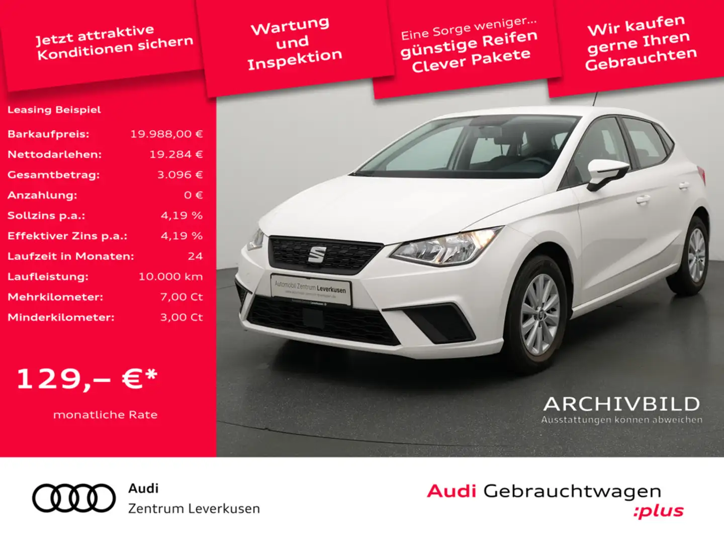 SEAT Ibiza Style DSG KEYLESS PDC ACC NAVI VIRT KAM Schwarz - 1
