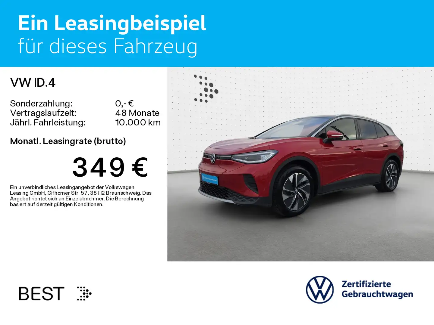 Volkswagen ID.4 Pro*WÄRMEPUMPE*IQ.LIGHT*AHK*KAMERA*PDC*SHZ* Rot - 2