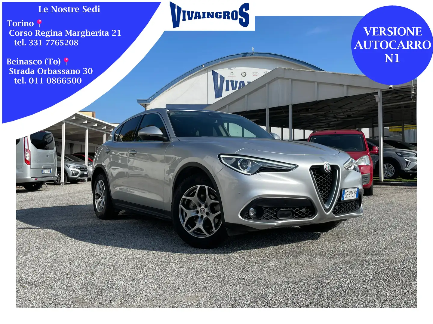 Alfa Romeo Stelvio 2.2 TDI Business RWD 160CV AT8 - AUTOCARRO N1 Argento - 1