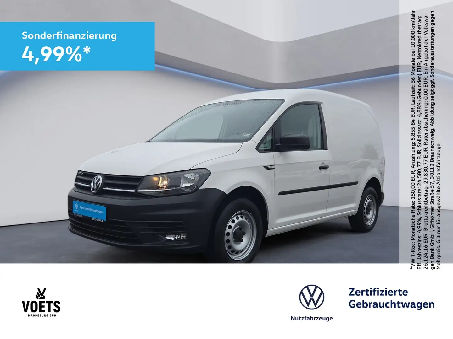 Volkswagen Caddy 4 KASTEN 1.4 TGI KR ERDGAS/BENZIN+KLIMA+ Fehér - 1