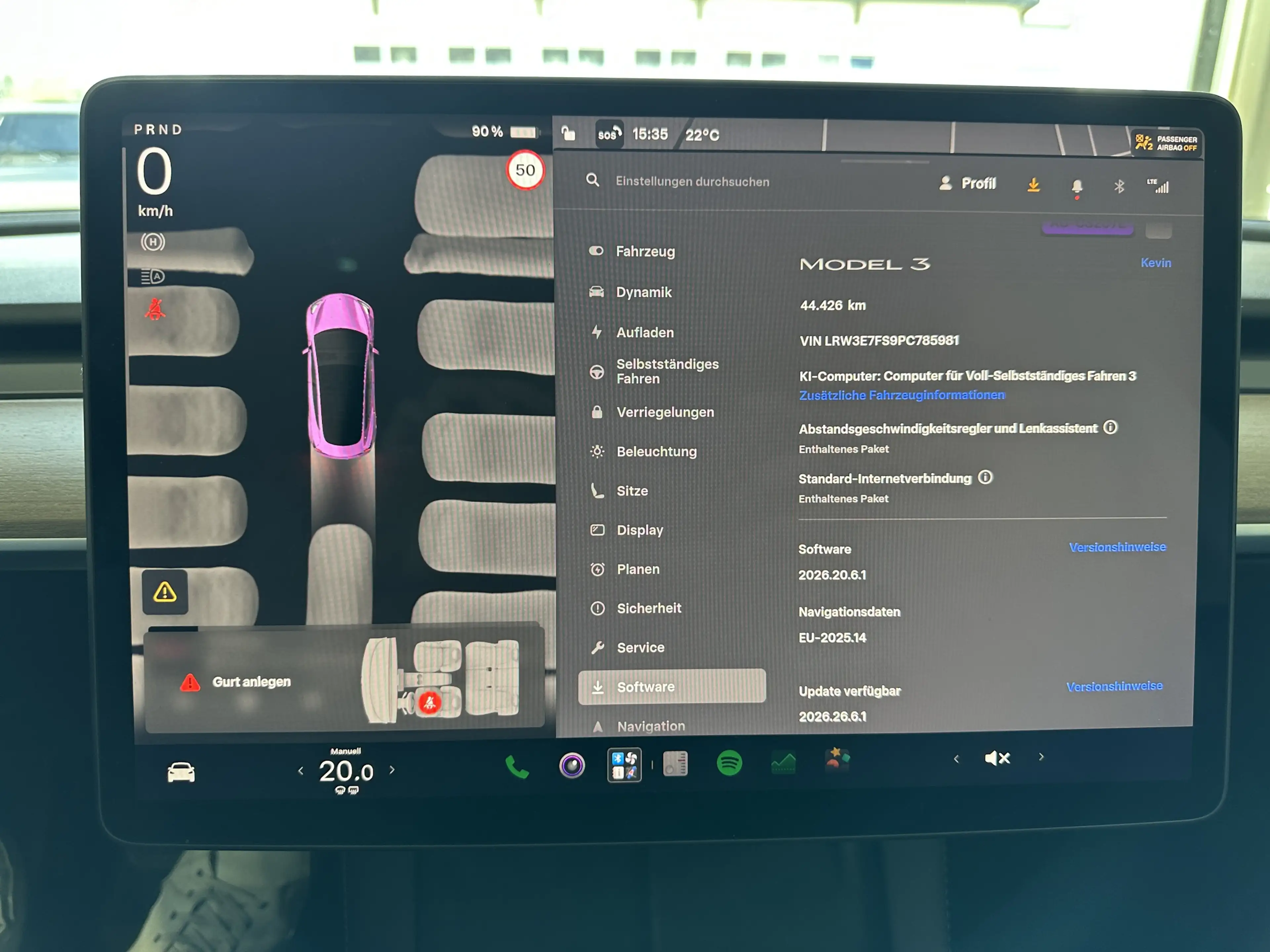 Tesla Model 3 Basis RWD Pano Navi LED Ryzen Wärmepumpe — photo 8