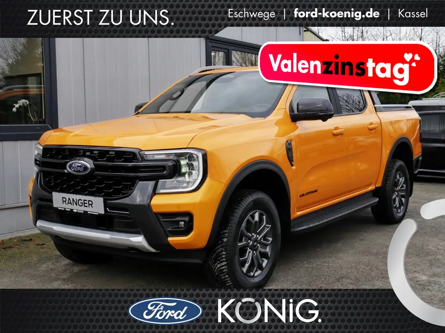 Ford Ranger DK Wildtrak 240 PS Aut.+Standhzg+ACC+AHK Klima Orange - 1