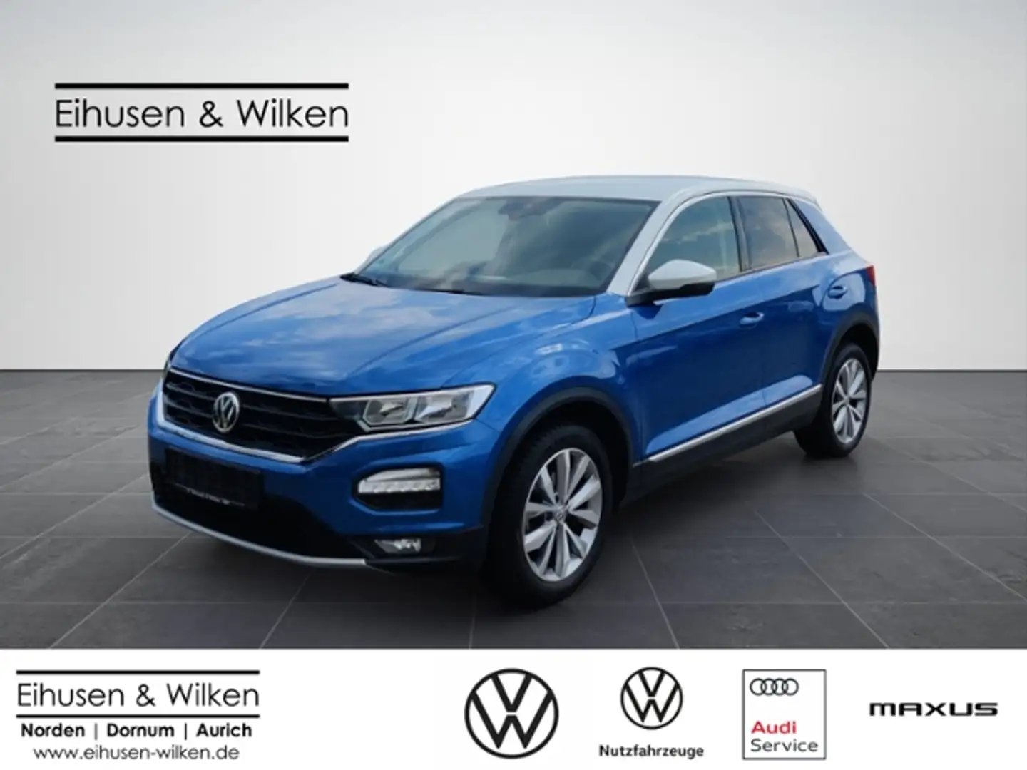 Volkswagen T-Roc 1.5+TSI+DSG+STYLE+NAVI+SHZ+ALU+E-KLAPPE+ Blau - 1