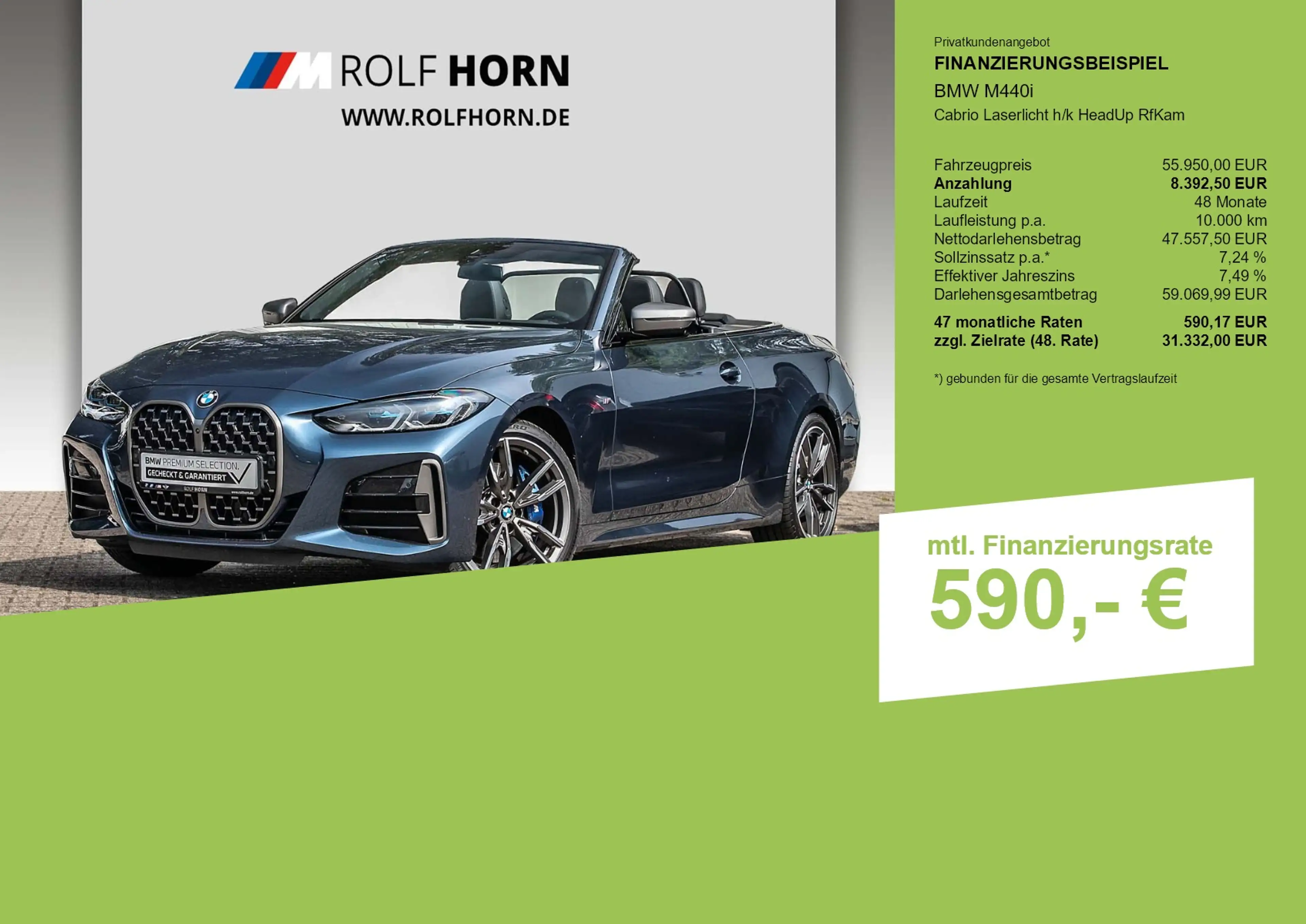 BMW 440 M440i Cabrio Laserlicht h/k HeadUp RfKam — photo 3
