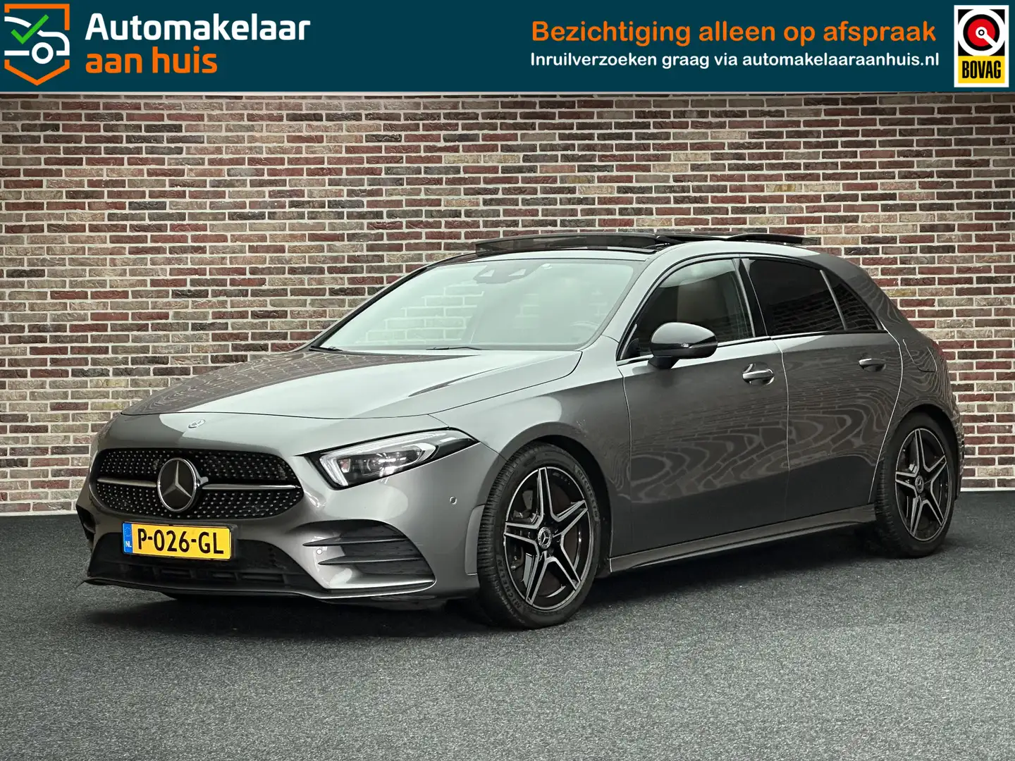 Mercedes-Benz A 220 4MATIC AMG DAK ACC DISTRONIC SFEER LEDER Grijs - 1