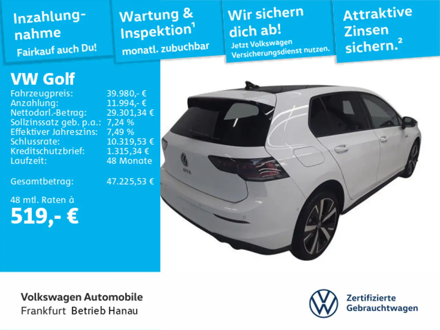 Volkswagen Golf GTE VIII 1.5 TSI DSG eHybrid GTE Navi IQ.Light Weiß - 1