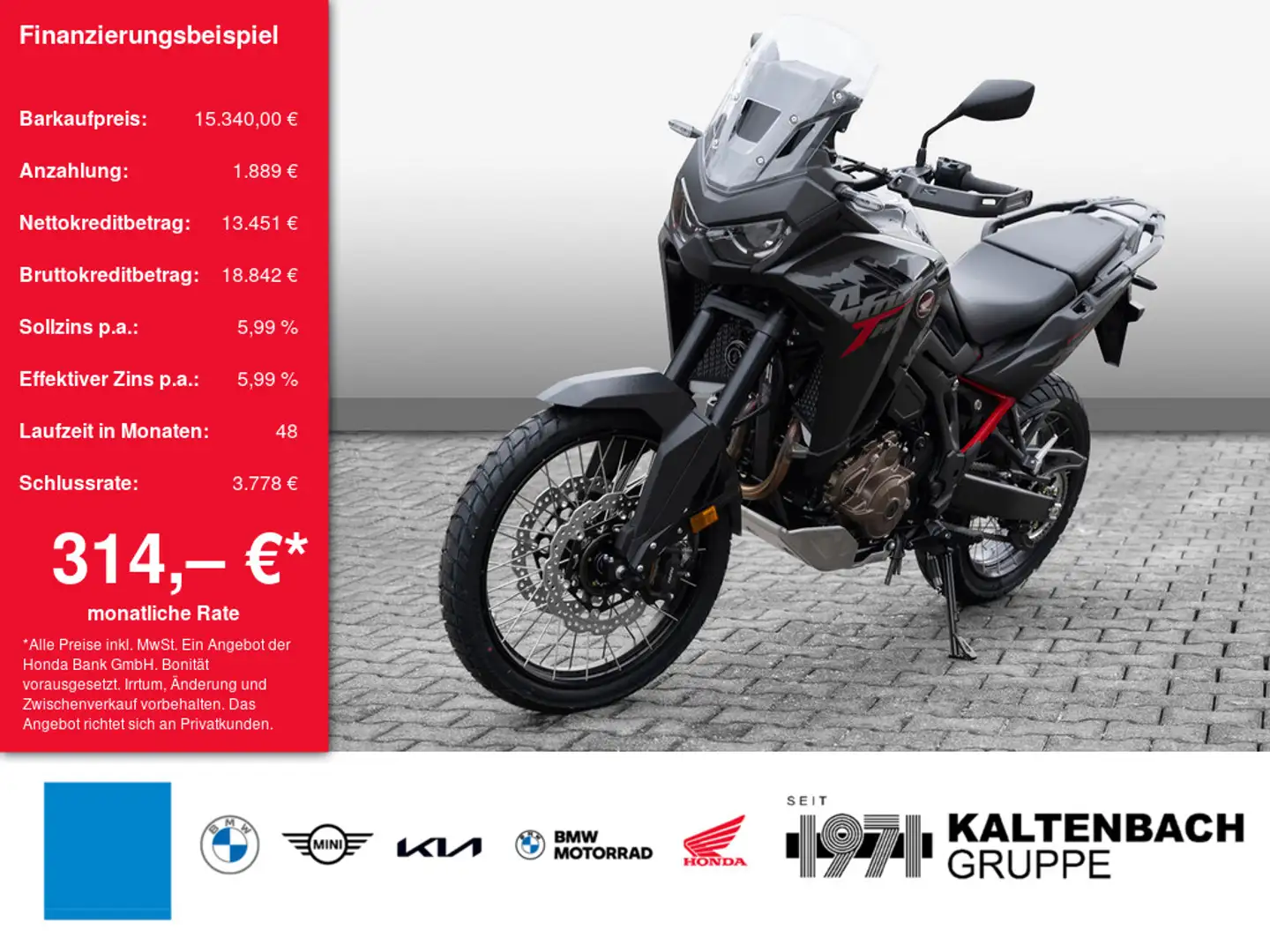 Honda CRF 1100 L Africa Twin LED SCHEINWERFER Noir - 1