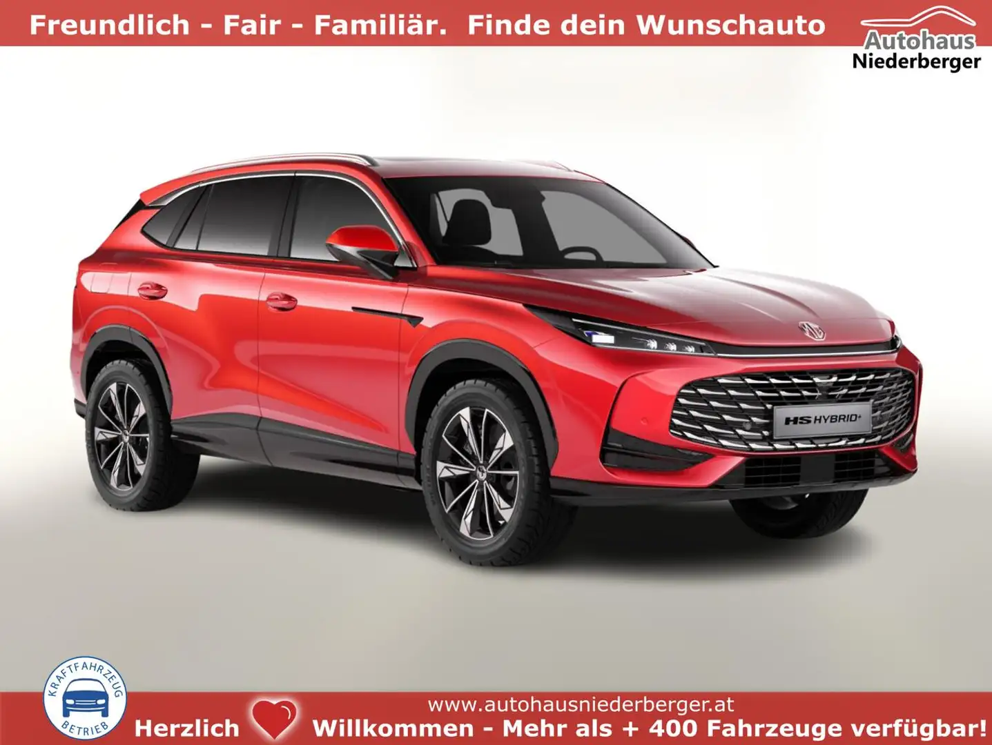 MG HS Luxury HEV+ ACC 360Kam SHZ eHK TotW KeyL 19Z 16... Rot - 1