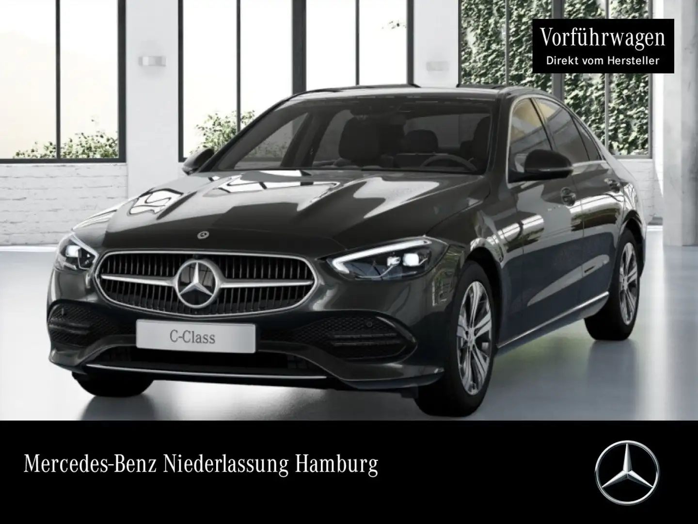Mercedes-Benz C 180 AVANTG+PANO+360+AHK+LED+TOTW+KEYLESS+9G Grau - 1