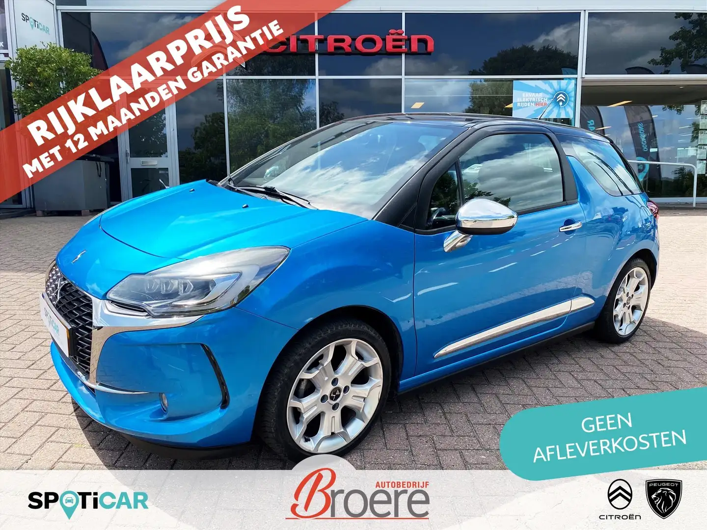 DS Automobiles DS 3 1.2 Turbo 110pk So Chic | parkeersensoren, navigat Bleu - 1