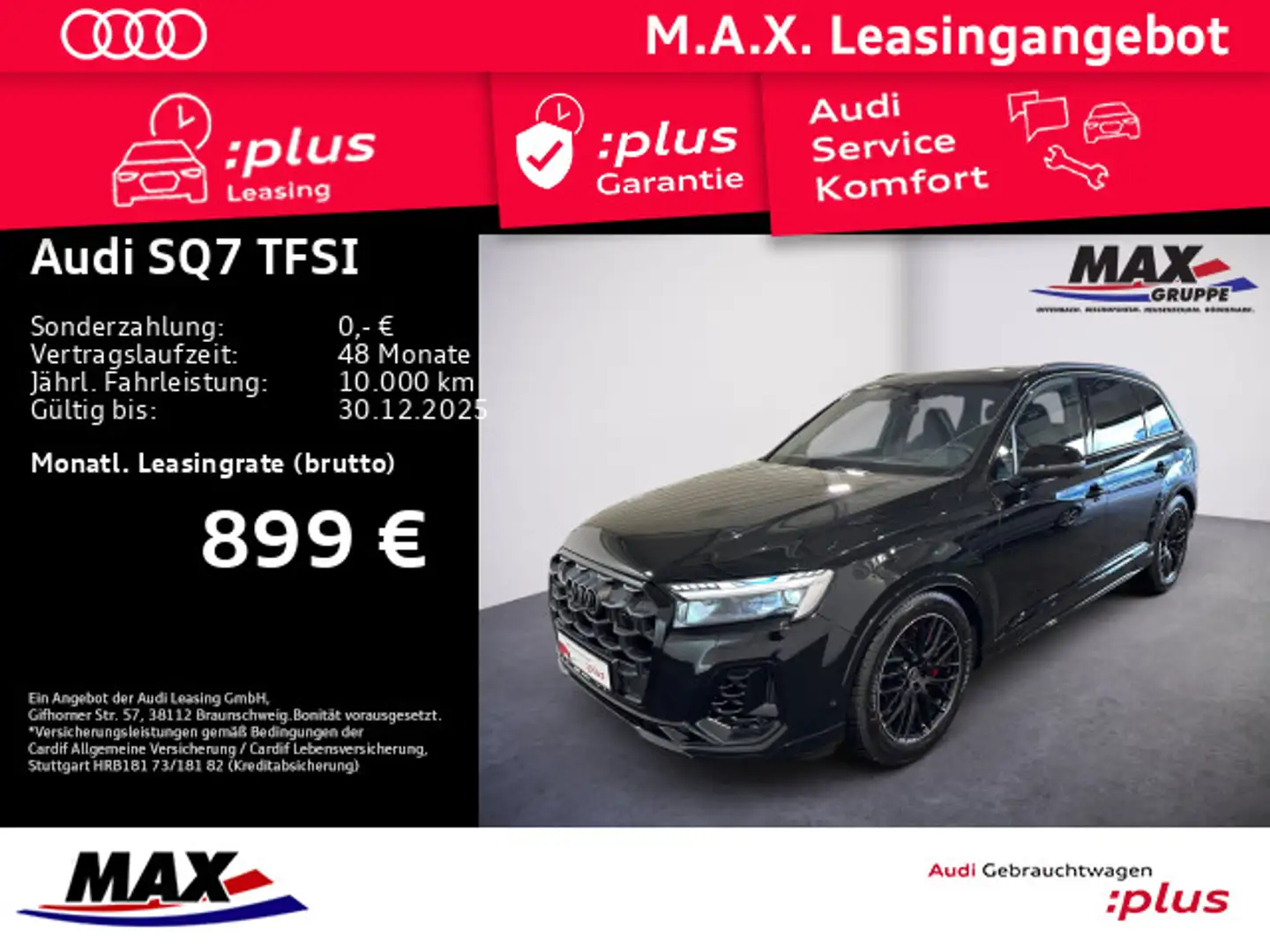 Audi SQ7 QUATT 7 SITZE +HD MATRIX+AHK+LUFT+PANO+ Schwarz - 1