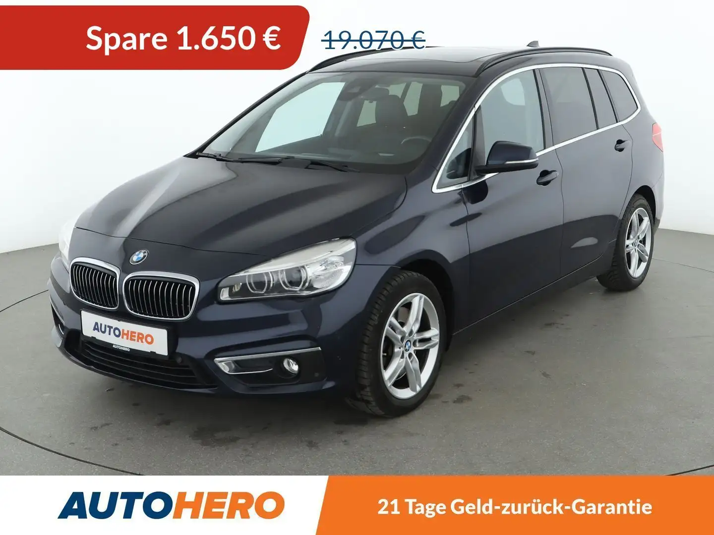 BMW 220 220i Gran Tourer Luxury Line Aut.*NAVI*LED*PDC*SHZ Blau - 1