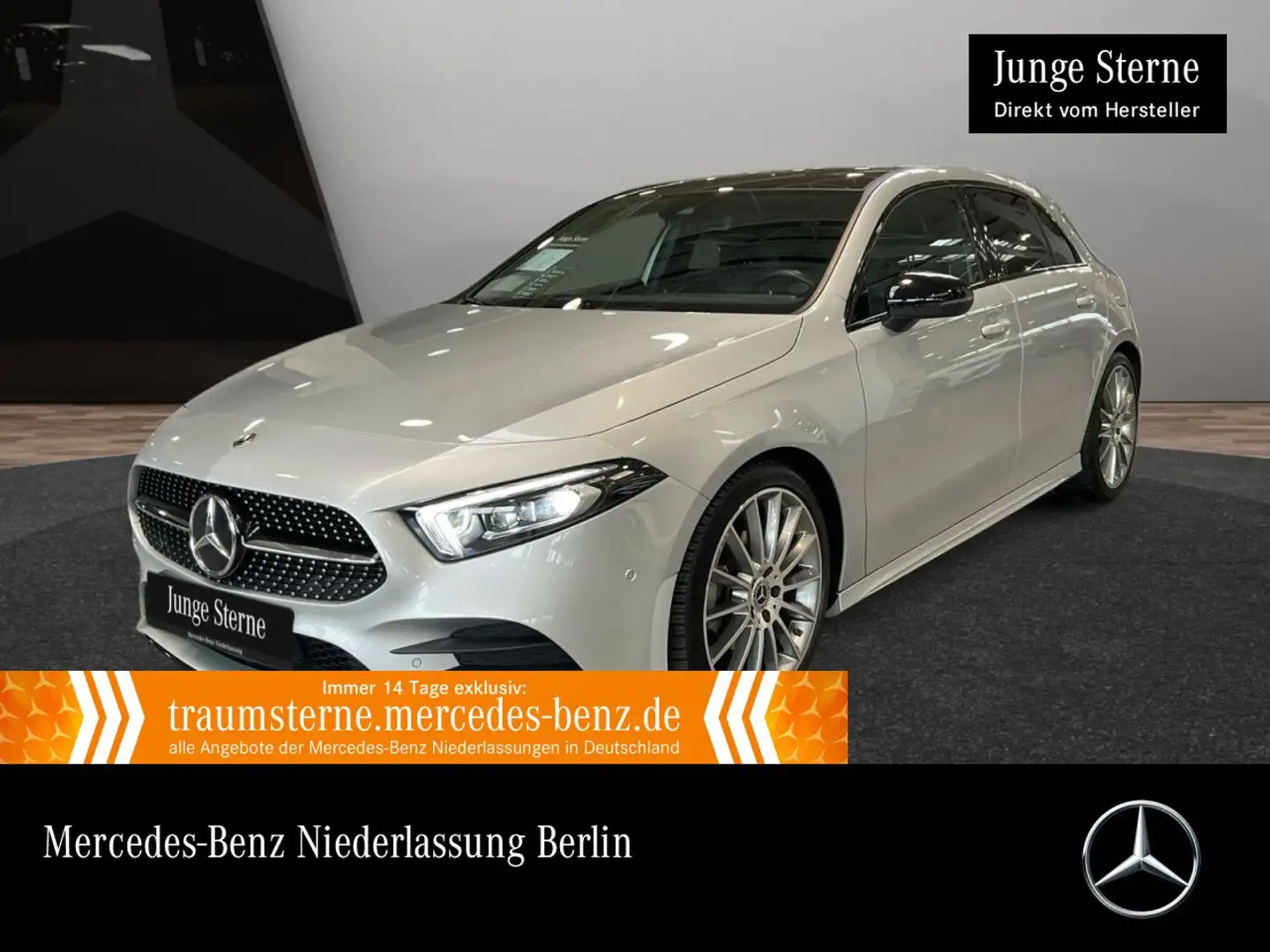 Mercedes-Benz A 180 AMG+NIGHT+PANO+MULTIBEAM+KAMERA+19"+TOTW+7G Silber - 1