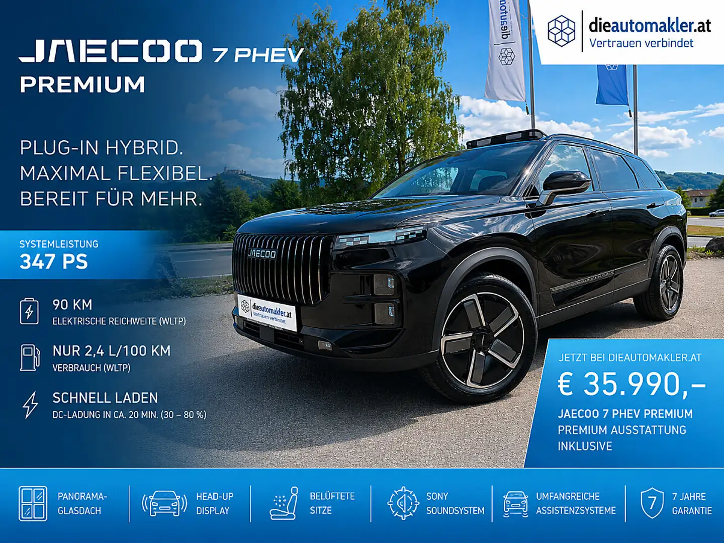 Jaecoo J7 7 PHEV Premium Line Aut. |VOLLAUSSTATTUNG| Schwarz - 1
