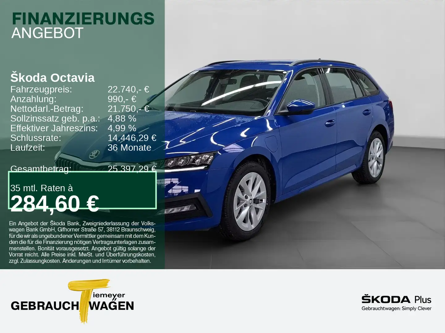 Skoda Octavia Combi 1.4 TSI iV AMBITION LM17 LED PDC S Blau - 1