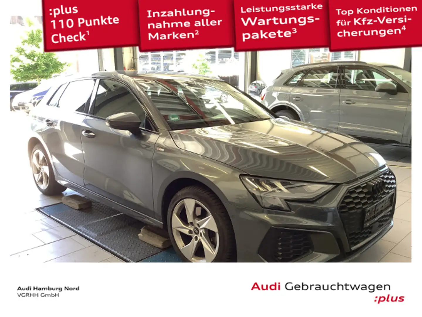 Audi A3 40 TFSI e-tron S line CarPlay Sound Grau - 1