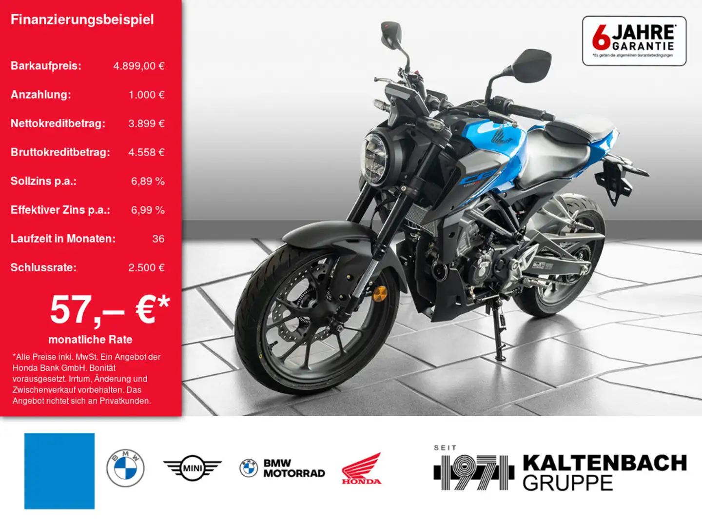 Honda CBF 125 LED SCHEINWERFER Bleu - 1