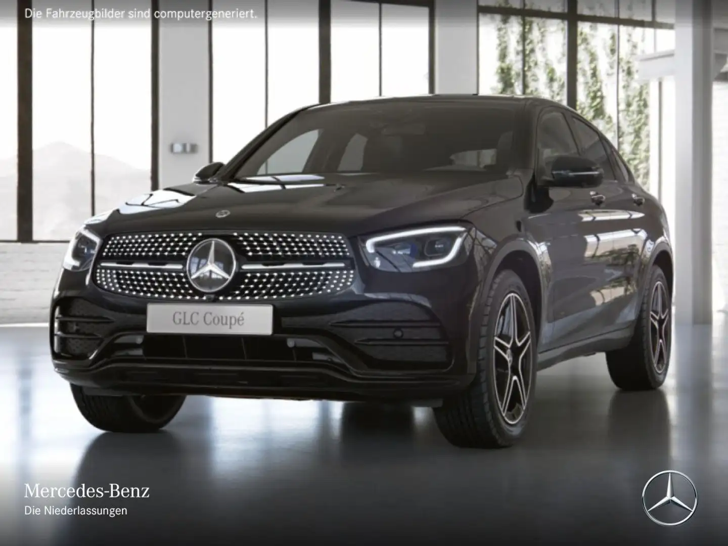 Mercedes-Benz GLC 300 e Coupé 4M AMG+NIGHT+360+AHK+MULTIBEAM+9G Schwarz - 2