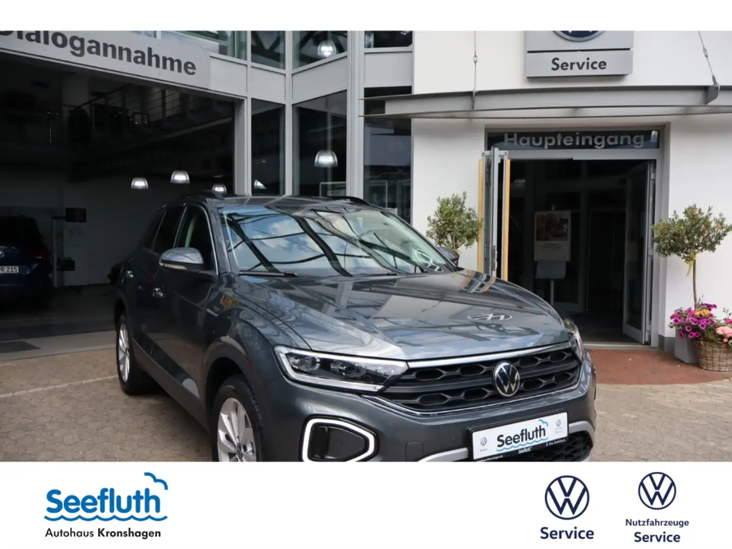 Volkswagen T-Roc 1.0 TSI Life RFK Winterpaket Keyless Climatronic Gris - 1