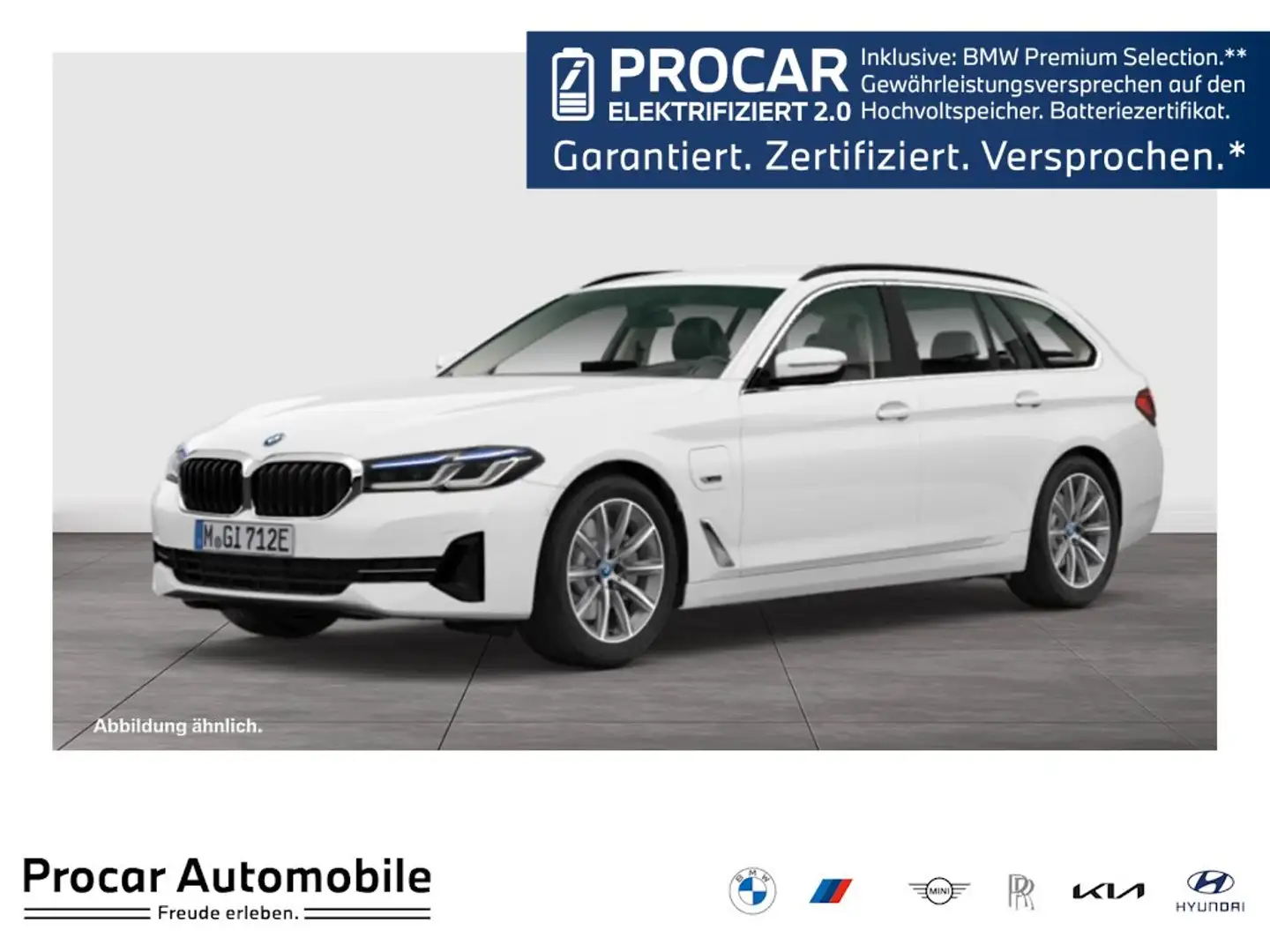 BMW 530 e Touring HUD AHK RFK NAVI LED Laser PDC V+H Weiß - 1