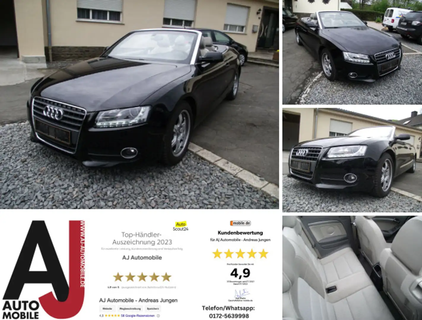 Audi A5 Cabrio 2.0 TFSI multitronic Xenon/Navi/LED Schwarz - 1
