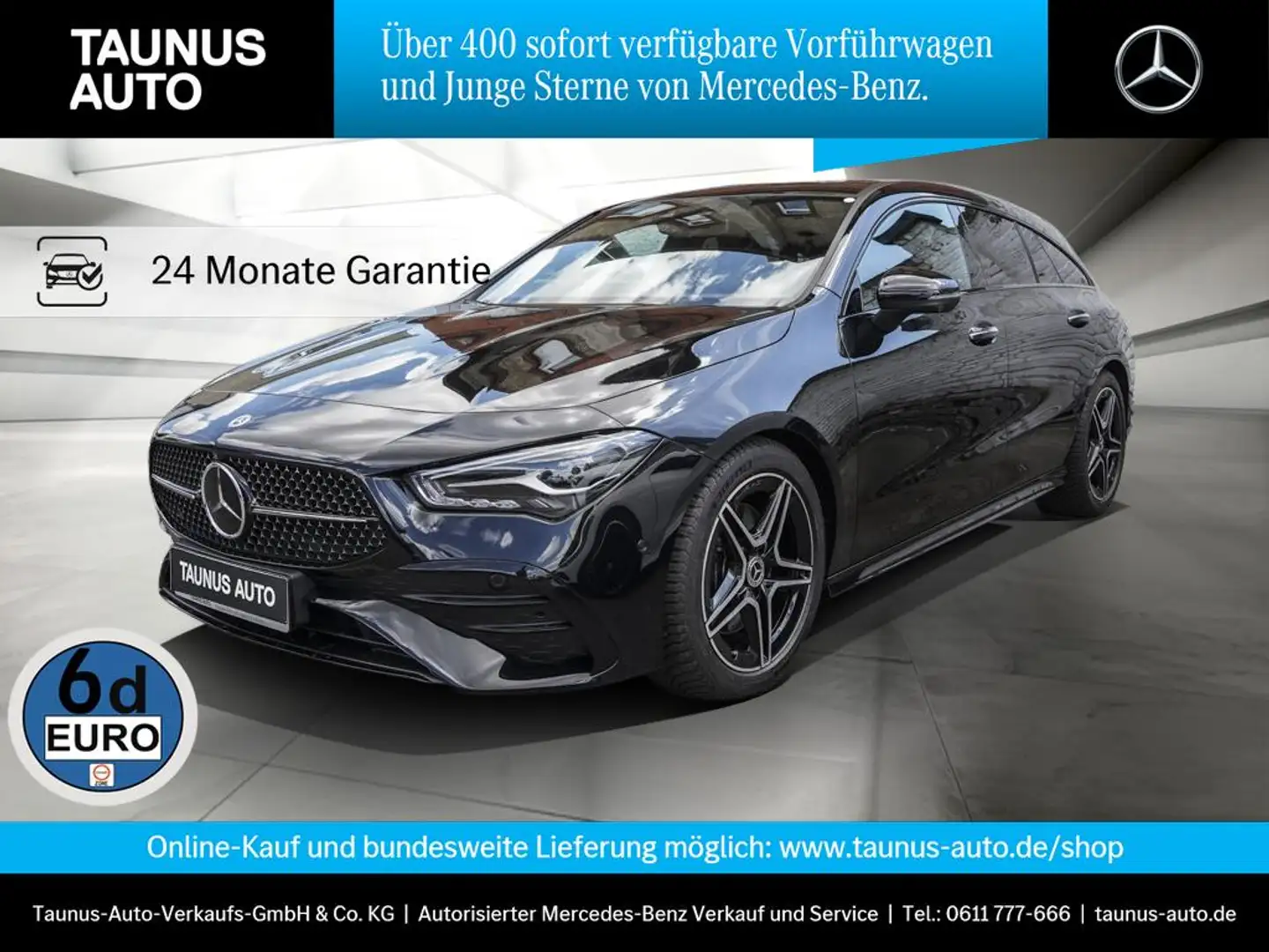 Mercedes-Benz CLA 220 d SB AMG-LINE ADVANCED PLUS PANO AHK NIGHT Zwart - 1