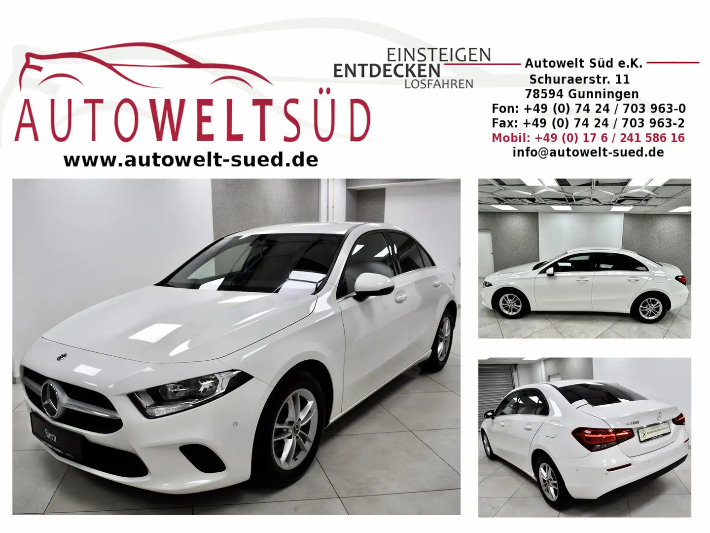 Mercedes-Benz A 200 Limousine Style MBUX Navi SHZ Ambiente Weiß - 1