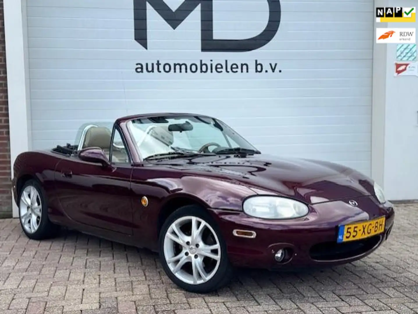 Mazda MX-5 1.6i - Leder - Nette kap - houten stuurwiel Rood - 1