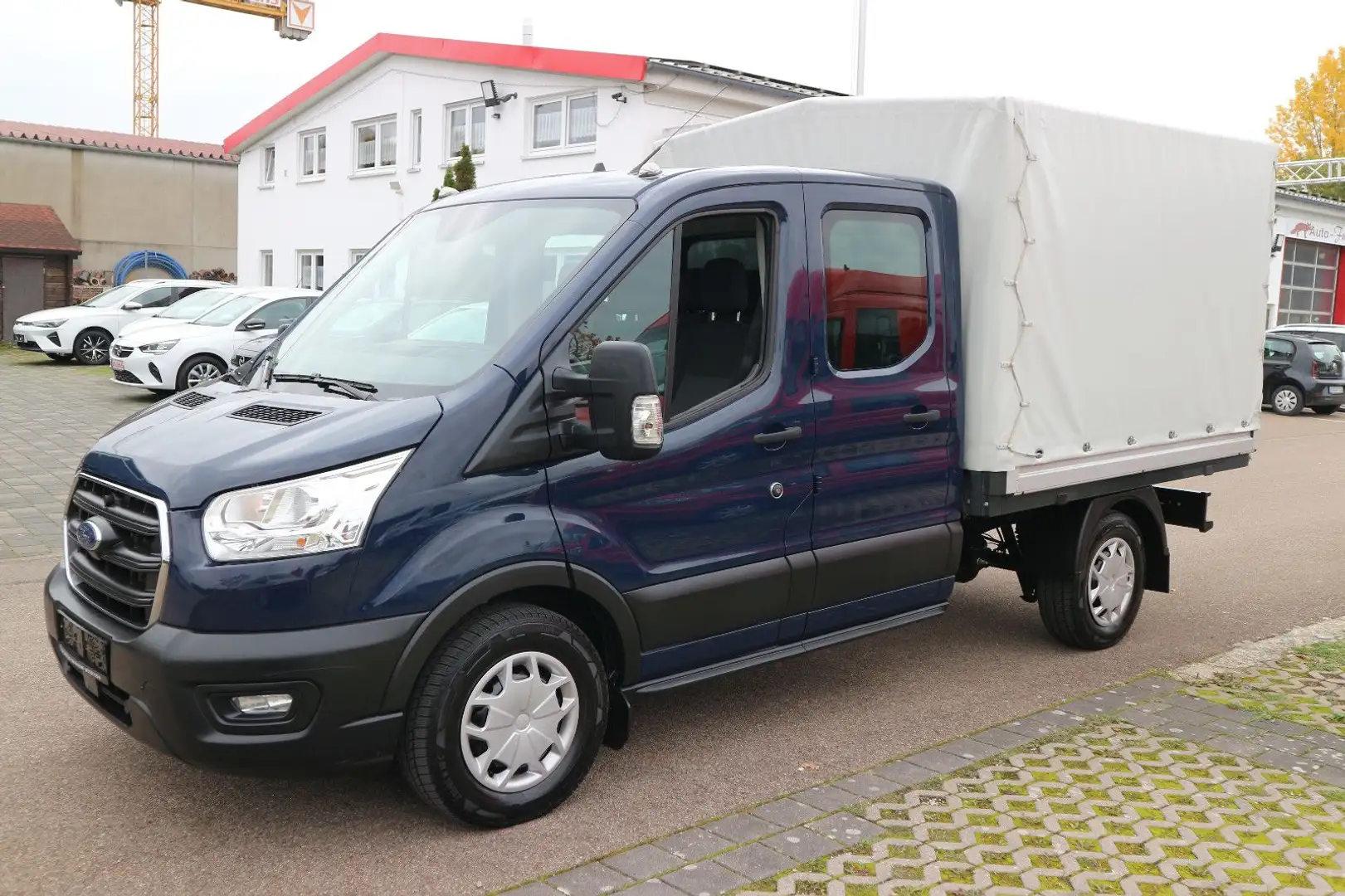 Ford Transit Pritsche 350 L2 Doka 4x4 Allrad AHK Blau - 1