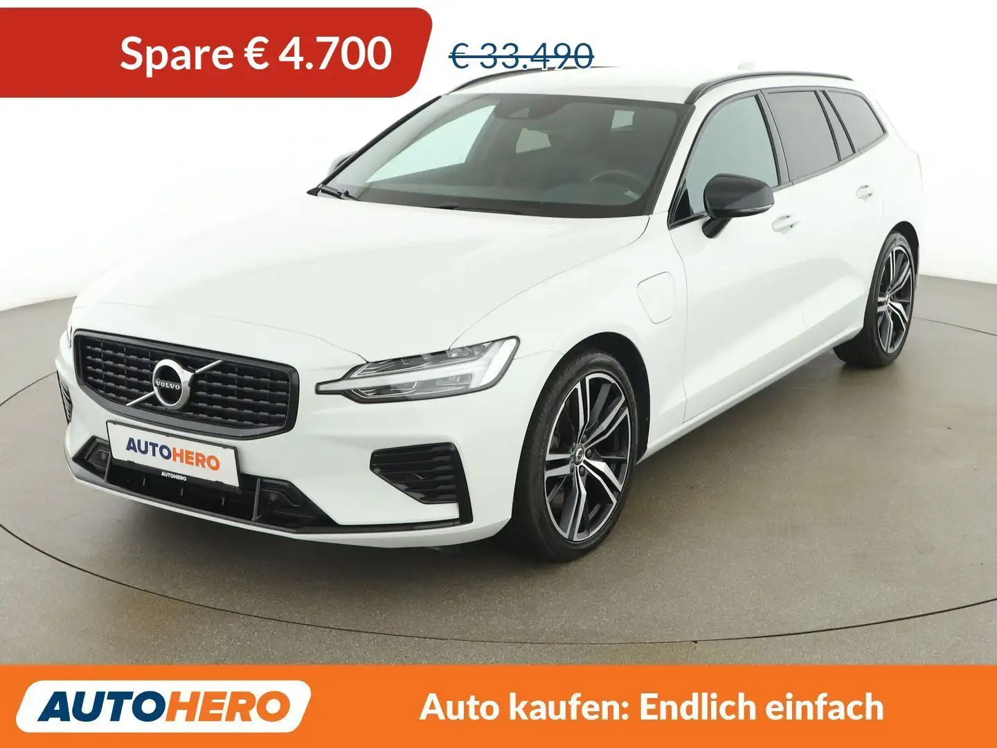 Volvo V60 2.0 T6 Plug-in Hybrid R Design AWD Weiß - 1