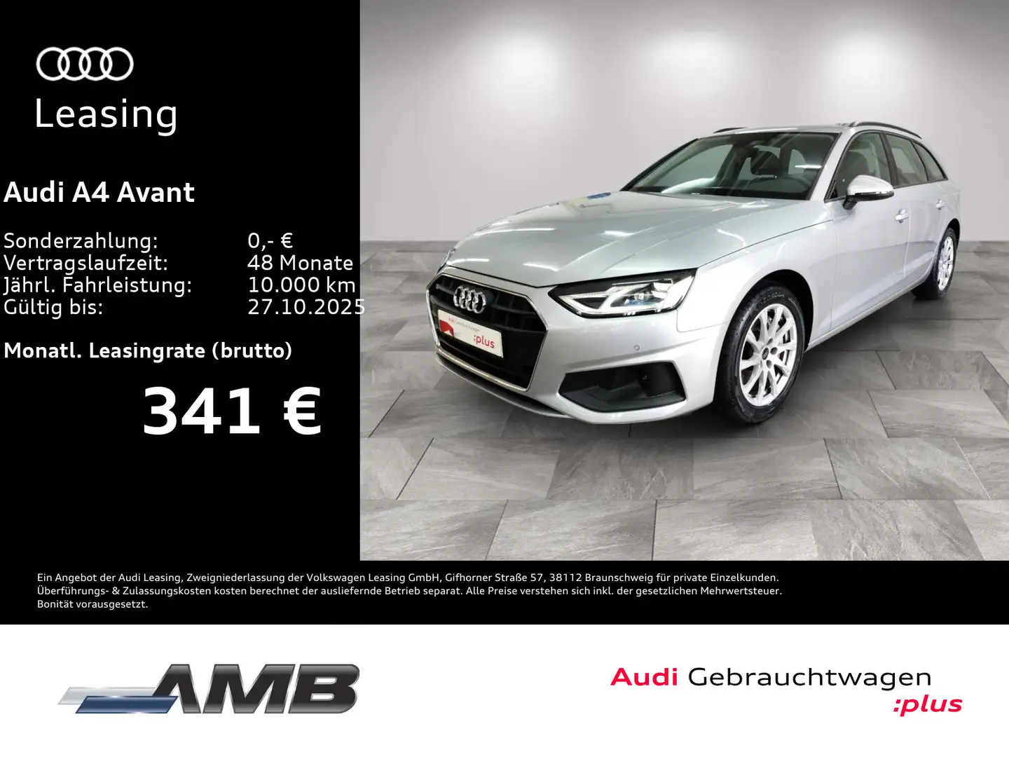 Audi A4 40 TDI AHK/Navi+/Standzg/el.Heck/04.29G Silber - 1