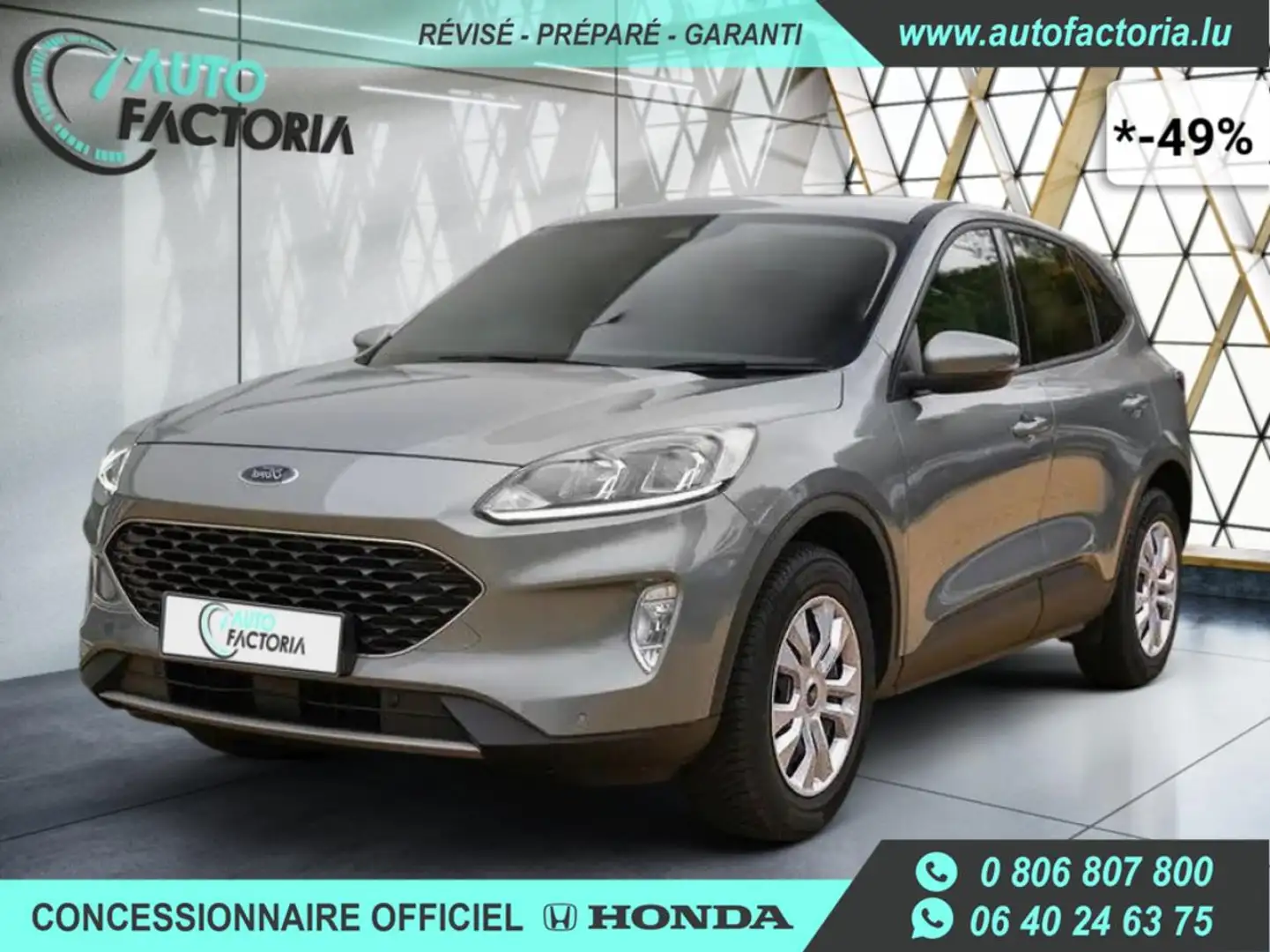 Ford Kuga -49% 1.5 Ecoboost 150cv+GPS+RADARS+LED+CLIM+Opts Grau - 1