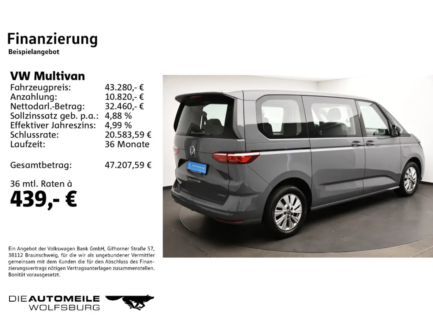 Volkswagen T7 Multivan KÜ 1.4 TSI eHybrid DSG Tempo/Einparkhi/ Grau - 2
