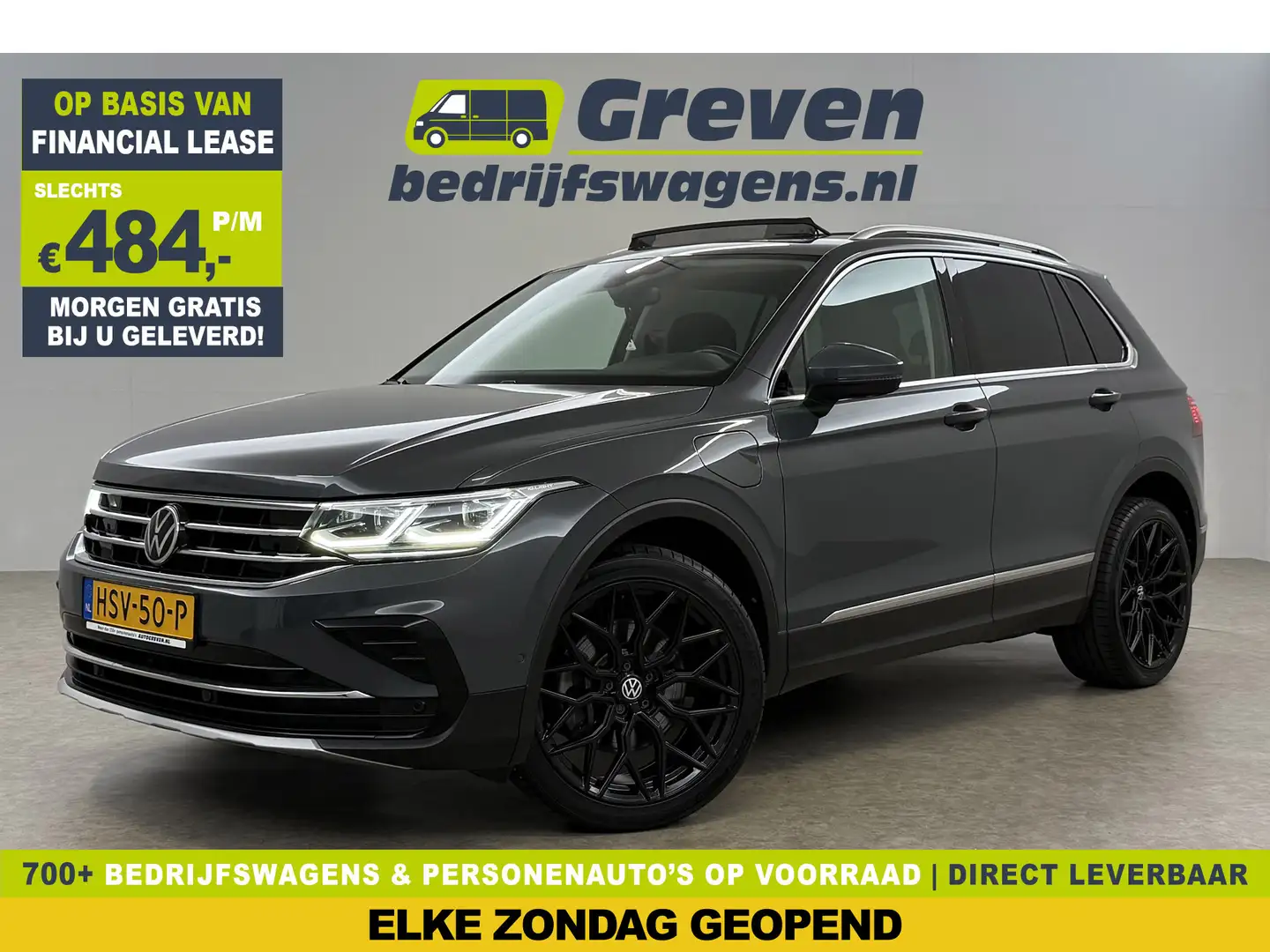 Volkswagen Tiguan 1.4 TSI eHybrid R-Line 225PK Pano LED Virtual ACC Grijs - 1