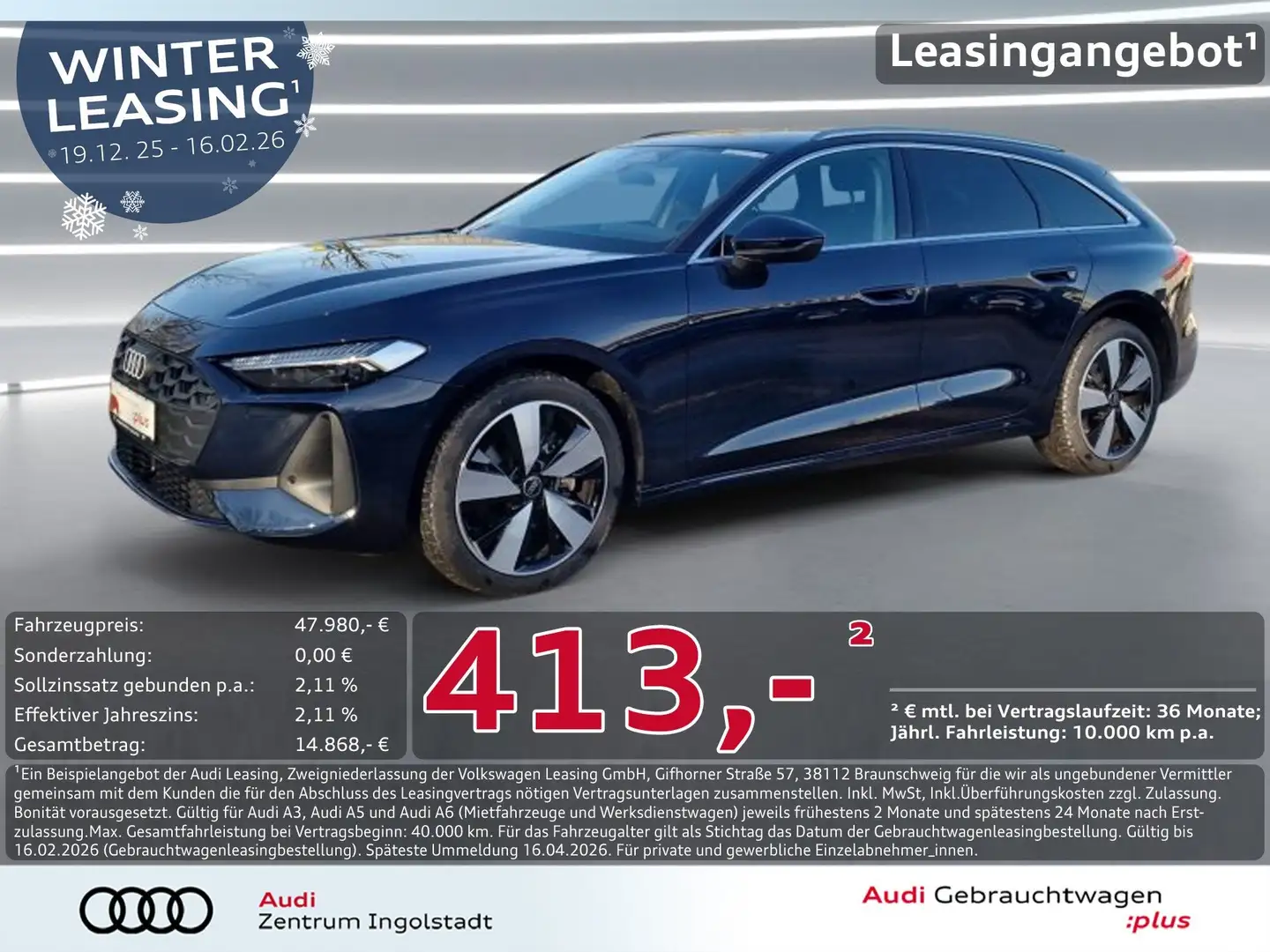 Audi A5 Avant TFSI Tech 19" AHK LED+ ACC KAM. Blau - 1